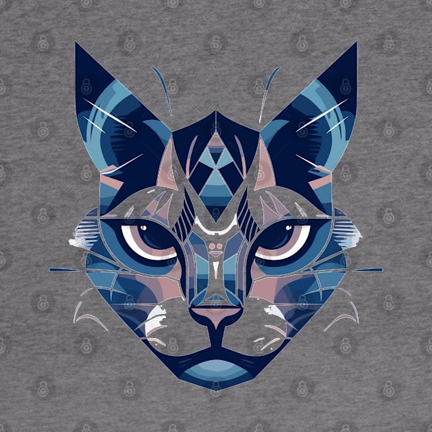 Geometric Cat Face by DLXDesignz